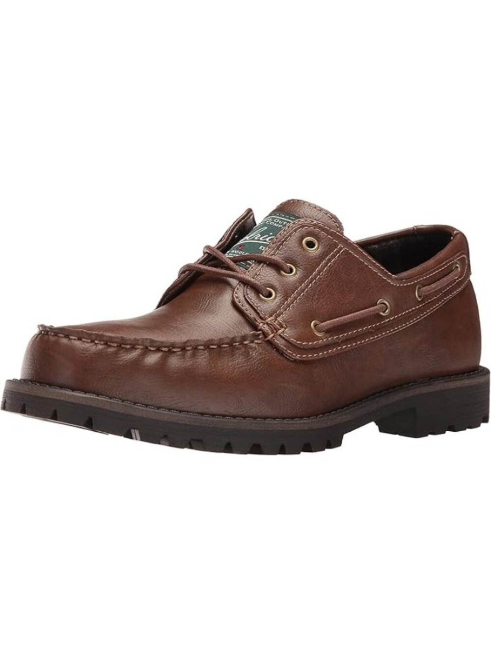 Woolrich Mens Trout Run Brown Vegan Faux Leather Boat Shoes Size 9.5